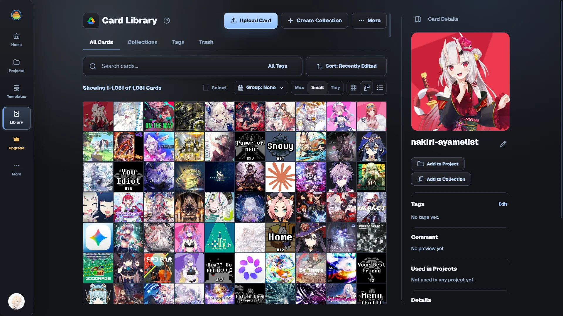 The Tierworld Card Library